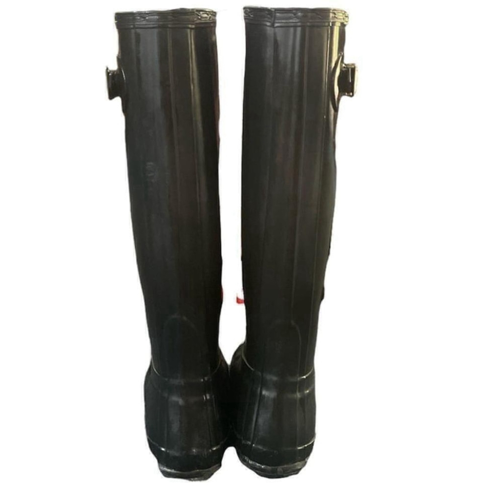 HUNTER | Tall Black Original Shiny Glossy Hunter Rain Boots UK 5/ US 6 - Picture 6 of 16